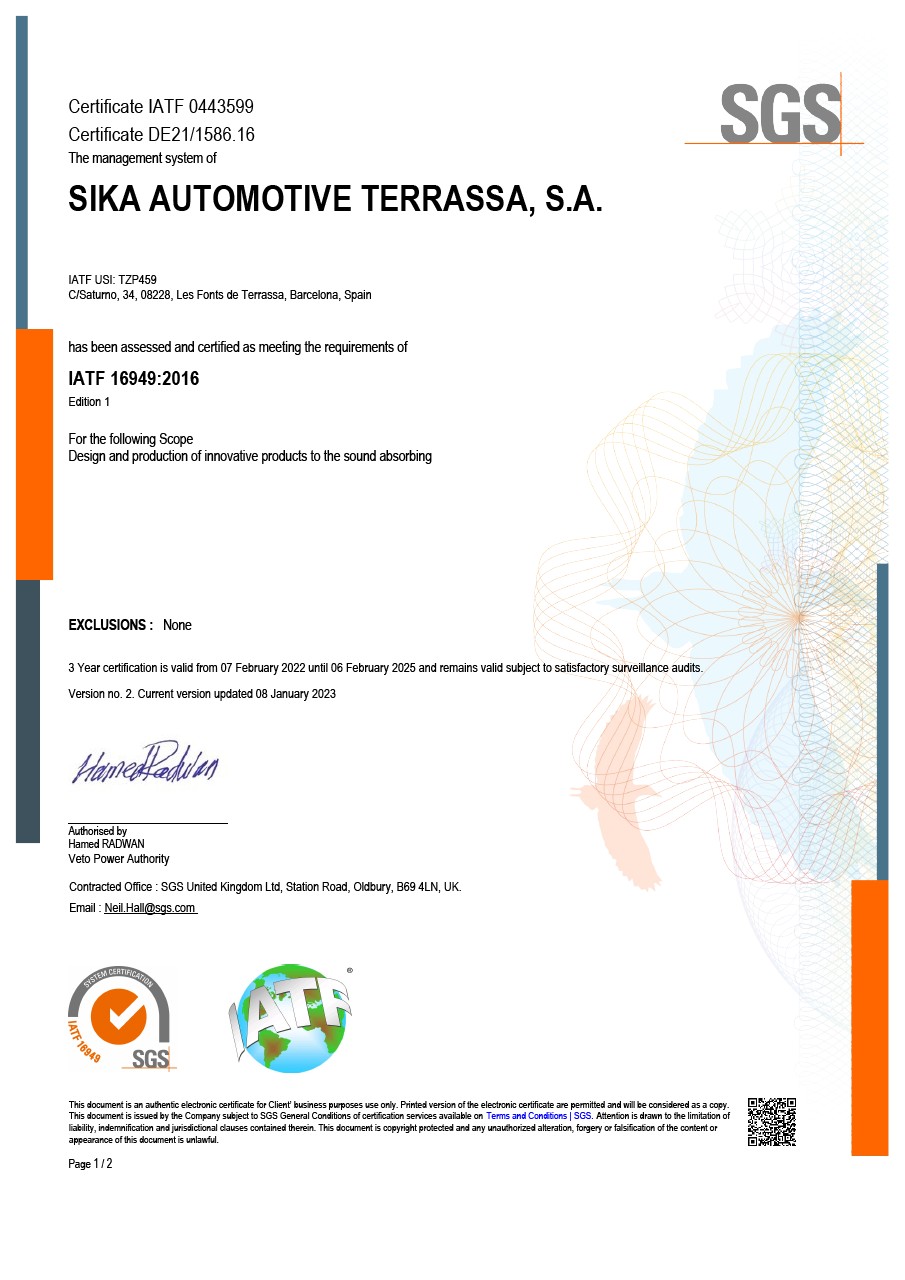 IATF 16949-Sika Automotive Terrassa S.A.-en